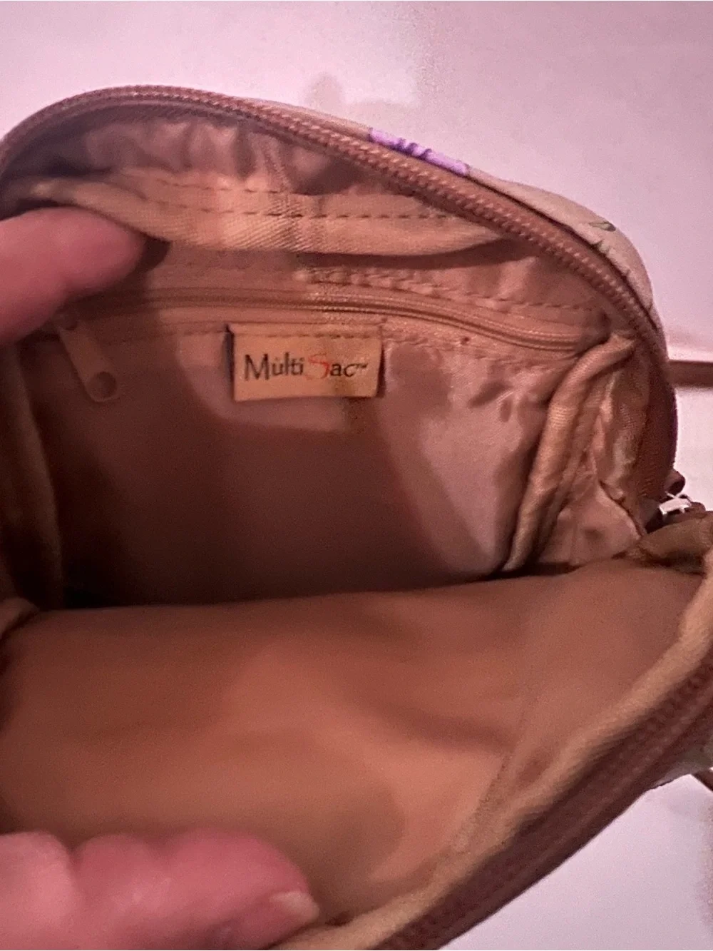 MultiSac Women's Floral Crossbody Bag in Taupe